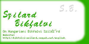 szilard bikfalvi business card